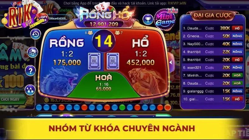 Những thuật ngữ phổ biến trong ván bài Rồng hổ