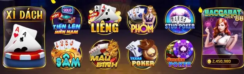 Hệ thống game đa dạng tại Rikvip